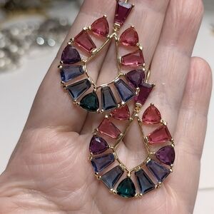 Kendra Scott Pink and Blue Statement Earrings